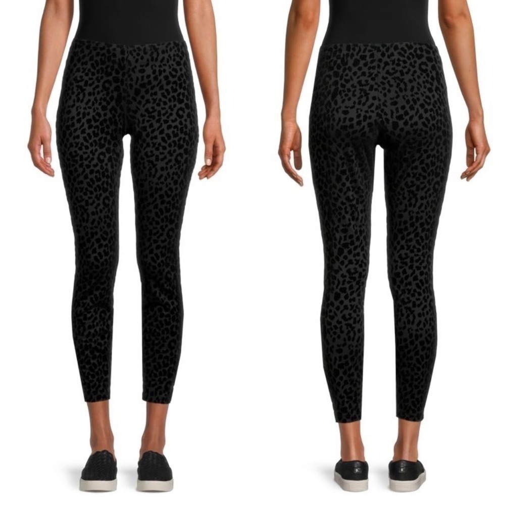 New Nanette Lepore Black Leopard Print Leggings Size Small